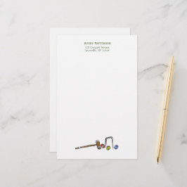 Cute Croquet Hand Drawn Mallets Preppy Boho Chic Brevpapper