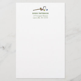 Cute Croquet Player Hand-Illustrated Chic Preppy Brevpapper