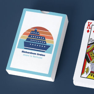 Cute Cruise Frakt Family Resa Sunset Personlig Casinokort