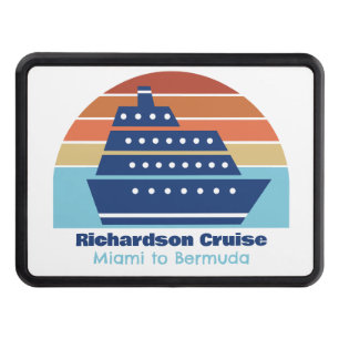 Cute Cruise Frakt Family Resa Sunset Personlig Dragkroksskydd