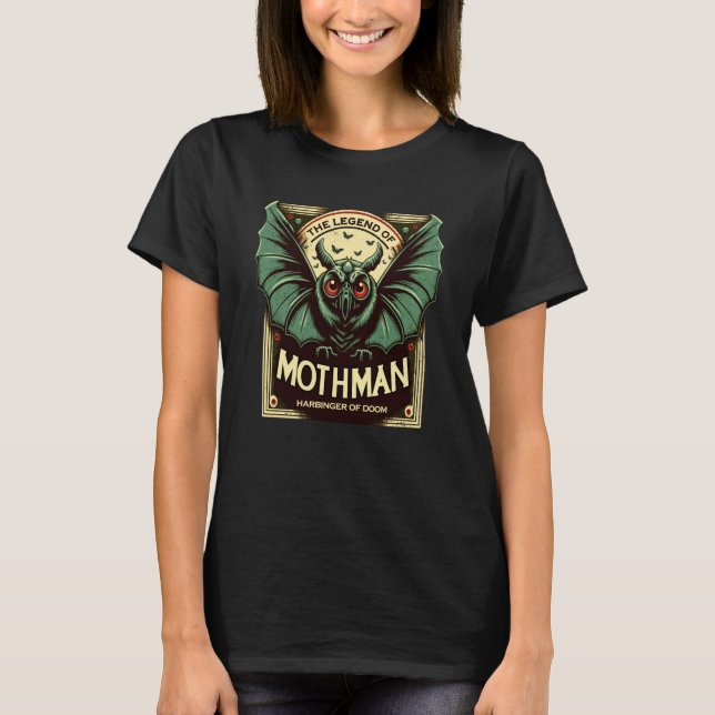 Cute Cryptid Harbinger of Doom Mothman T Shirt (Framsida)