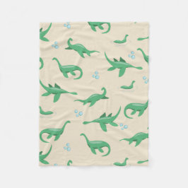 Cute Cryptid Loch Ness Monster Blanket Fleecefilt