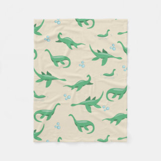 Cute Cryptid Loch Ness Monster Blanket Fleecefilt