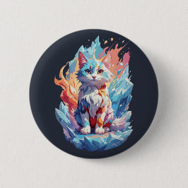 Cute Crystal Fantasy Cat Design Knapp