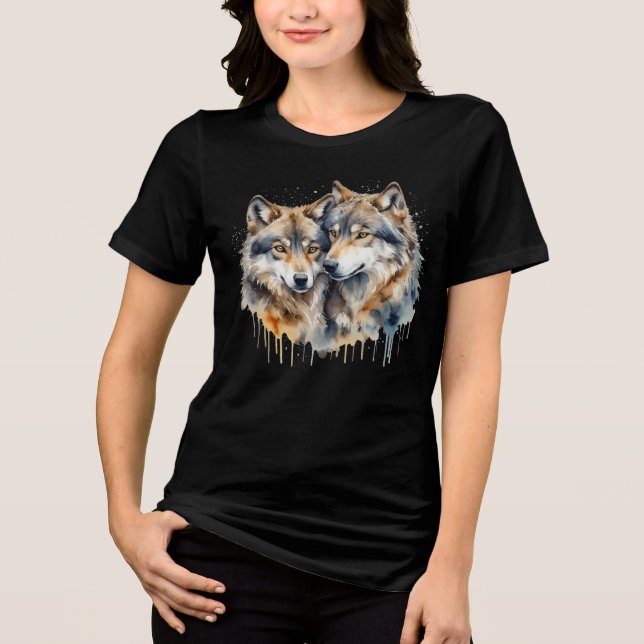 Cute Cuddling Vargs Best Friends for ver, BFF. T Shirt (Framsida)