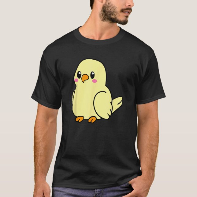 Cute Cuddly Chubby Cockatiel T Shirt (Framsida)