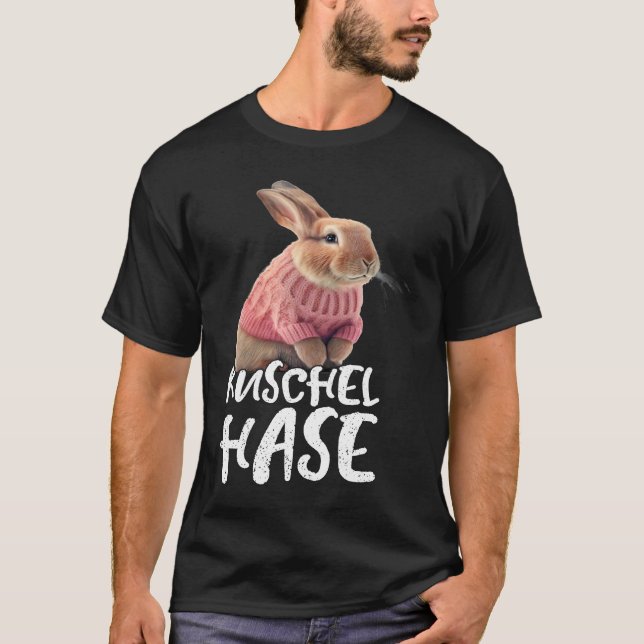Cute cuddly rabbit winter ski rabbit t shirt (Framsida)