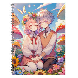 Cute Cudely Anime par Whimsical Romantic Anteckningsbok