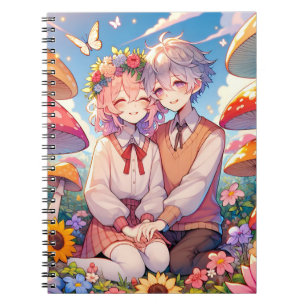 Cute Cudely Anime par Whimsical Romantic Anteckningsbok