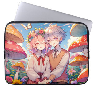 Cute Cudely Anime par Whimsical Romantic Laptop Fodral