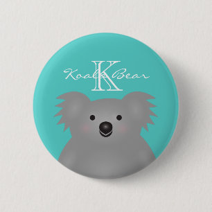 Cute Cudely Australia Baby Koala Bear Monogram Knapp