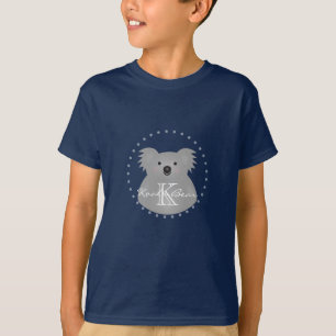 Cute Cudely Australia Baby Koala Bear Monogram T-shirt
