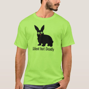Cute, Cudely, Black Rabbit - tyst men dödligt T Shirt