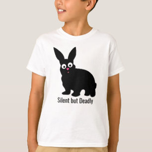 Cute, Cudely, Black Rabbit - tyst men dödligt T Shirt