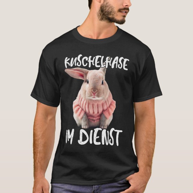 Cute cudely kanin på kanin morsa skidkanin t shirt (Framsida)