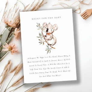 Cute Cudely Koala Foliage Bokar for Baby Shower Tilläggskort
