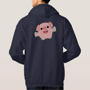 Cute Cudely Tecknad Gris Hoodie