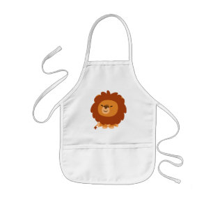 Cute Cudely Tecknad Lejon Children Apron Barnförkläde