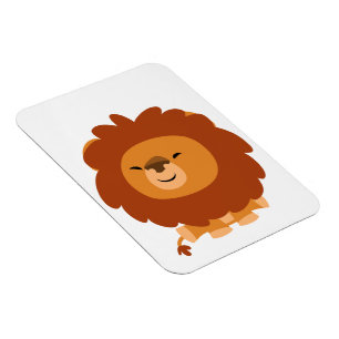 Cute Cudely Tecknad Lejon Flexible Magnet
