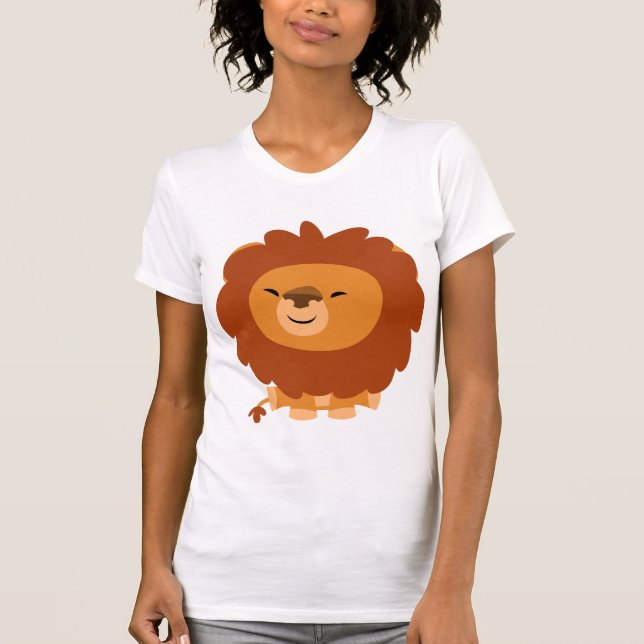 Cute Cudely Tecknad Lejon Women T-Shirt (Framsida)