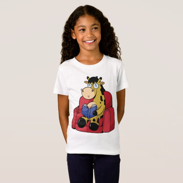 Cute Cultured Giraffe T Shirt (Hel framsida)