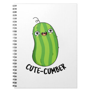 Cute-cumber Funny Cucumber Veggie Pun Anteckningsbok