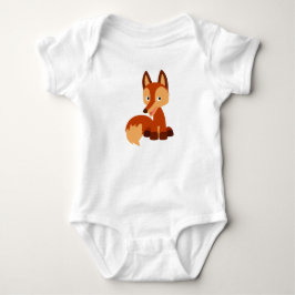 Cute Cunning Tecknad Fox Baby Bodykostym T-shirt