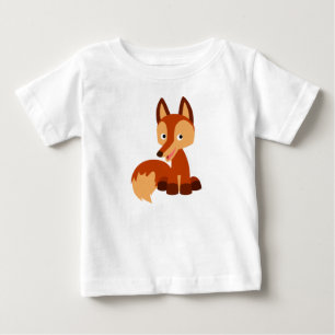 Cute Cunning Tecknad Fox Baby T-Shirt