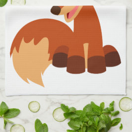 Cute Cunning Tecknad Fox Kitchen Towel Kökshandduk