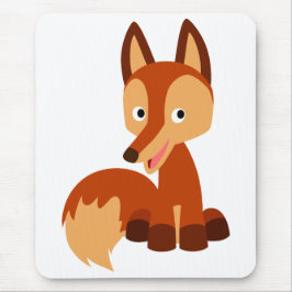 Cute Cunning Tecknad Fox Mousepad Musmatta