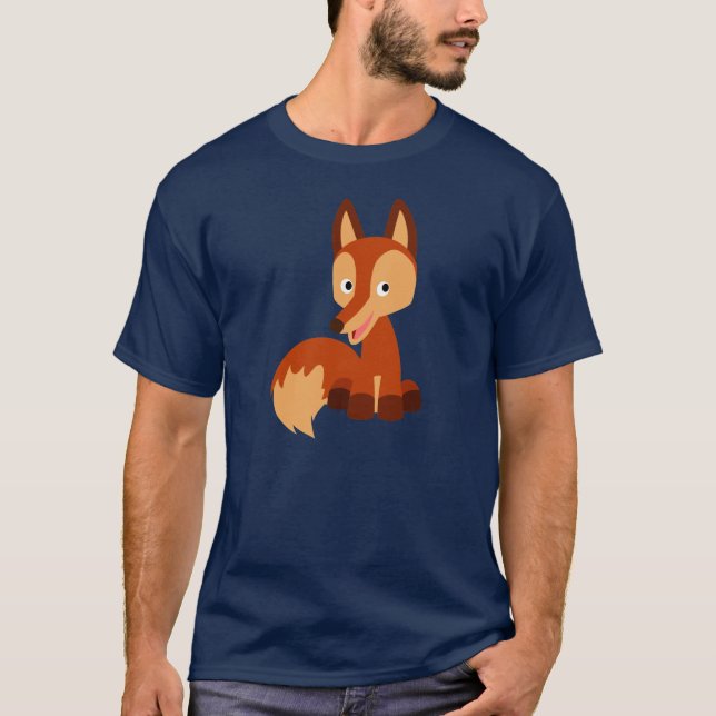 Cute Cunning Tecknad Fox T-Shirt (Framsida)