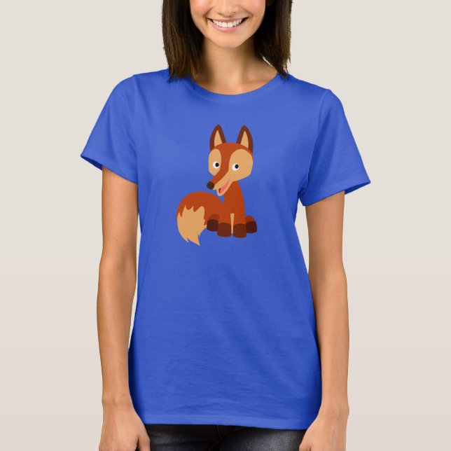 Cute Cunning Tecknad Fox Women T-Shirt (Framsida)
