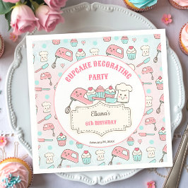 Cute Cupcoa Decoration Party Baking Girl Birthday Pappersservett