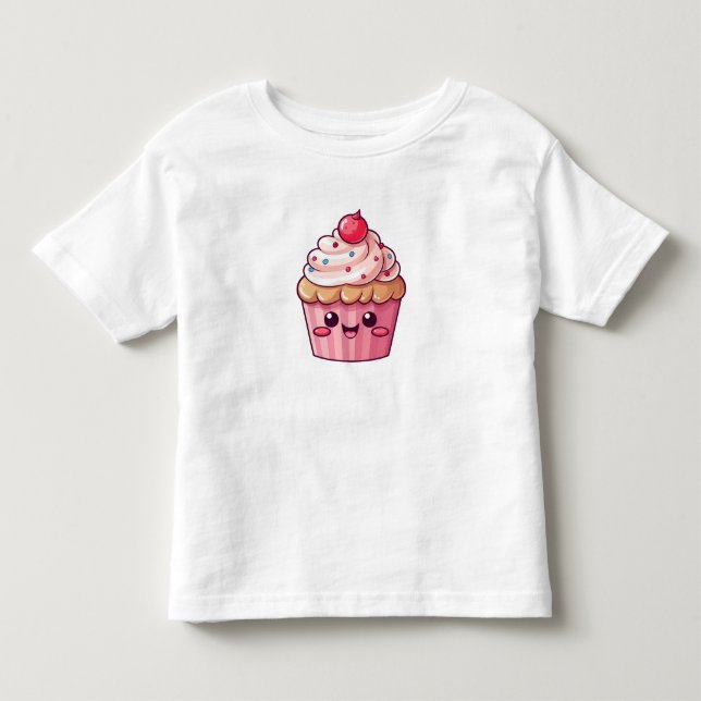 Cute cupcoa med krämtoppning t shirt (Framsida)