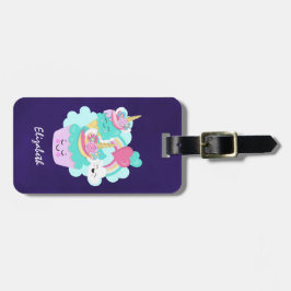 Cute Cupcoa och Lycklig Ice Cream Bagagebricka