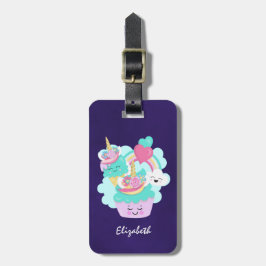 Cute Cupcoa och Lycklig Ice Cream Bagagebricka