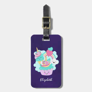 Cute Cupcoa och Lycklig Ice Cream Bagagebricka
