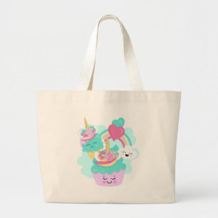 Cute Cupcoa och Lycklig Ice Cream Jumbo Tygkasse