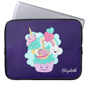 Cute Cupcoa och Lycklig Ice Cream Laptop Fodral