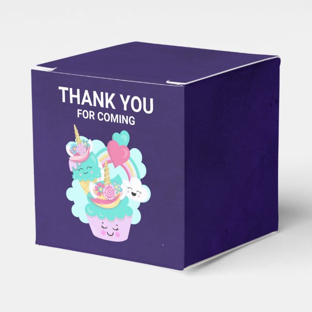 Cute Cupcoa och Lycklig Ice Cream Tack Presentaskar (Framsidan Sidan)