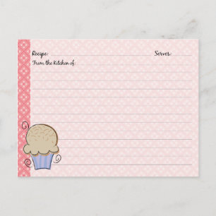 Cute Cupcoa-receptkort Vykort