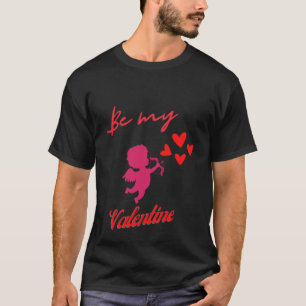 Cute Cupid Aesthetic be my Valentine Red Hearearea T Shirt