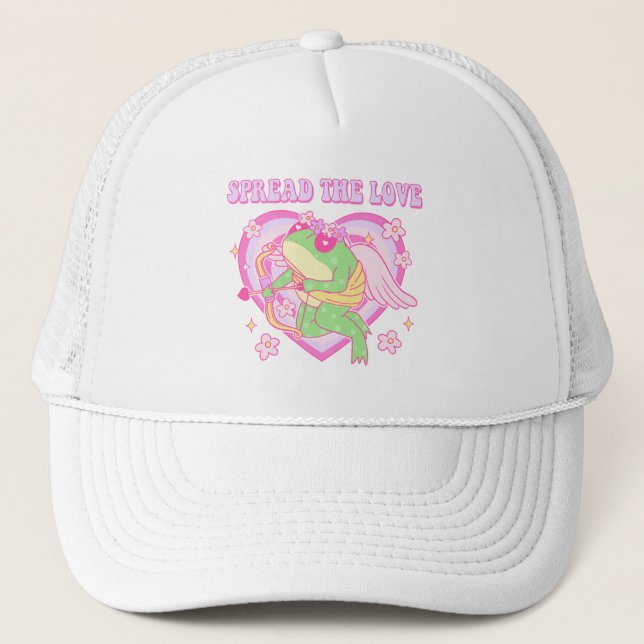 Cute Cupid Frog - Sprid Kärlek Keps (Framsida)