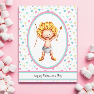 Cute Cupid Glad Alla hjärtans dag Vykort