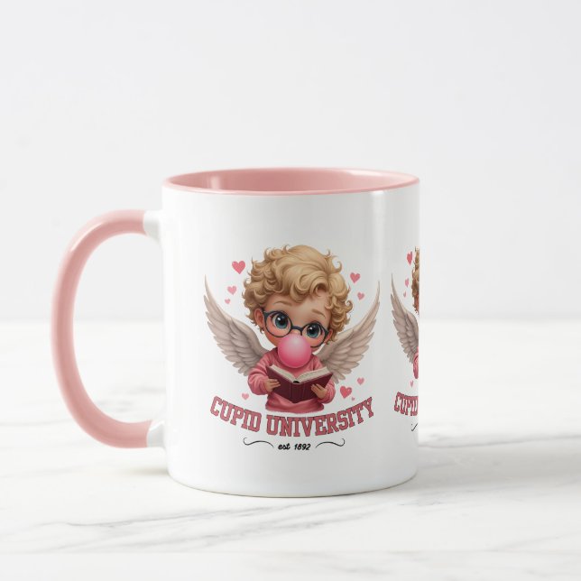 Cute Cupid Universiteten Bubblegum Angel Aesttheti Mugg (Vänster)