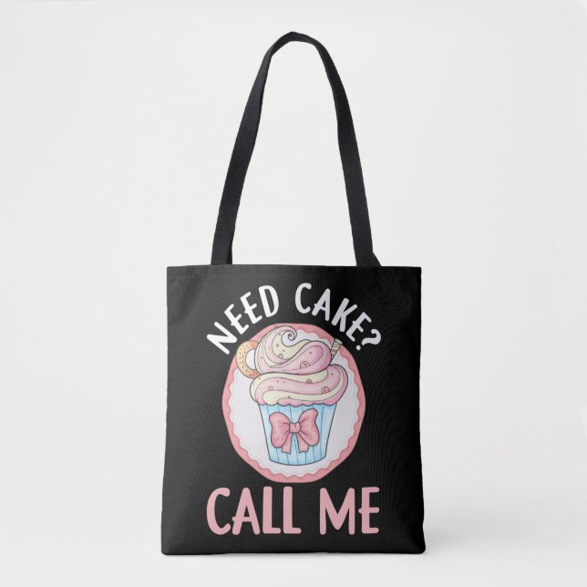Cute Cupkaka Baker Humor Bakery-bakgaffel Tygkasse (Framsida)