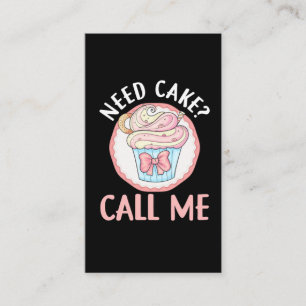 Cute Cupkaka Baker Humor Bakery-bakgaffel Visitkort