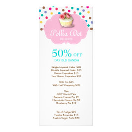 Cute Cupkaka Bakery Polka Dot 4 Reklamkort