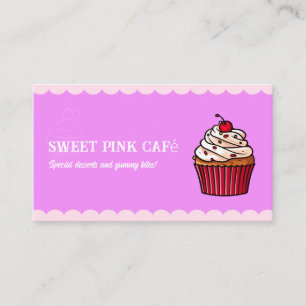 Cute Cupkaka Bakery Sweet & Roligt Pastry Chef Visitkort