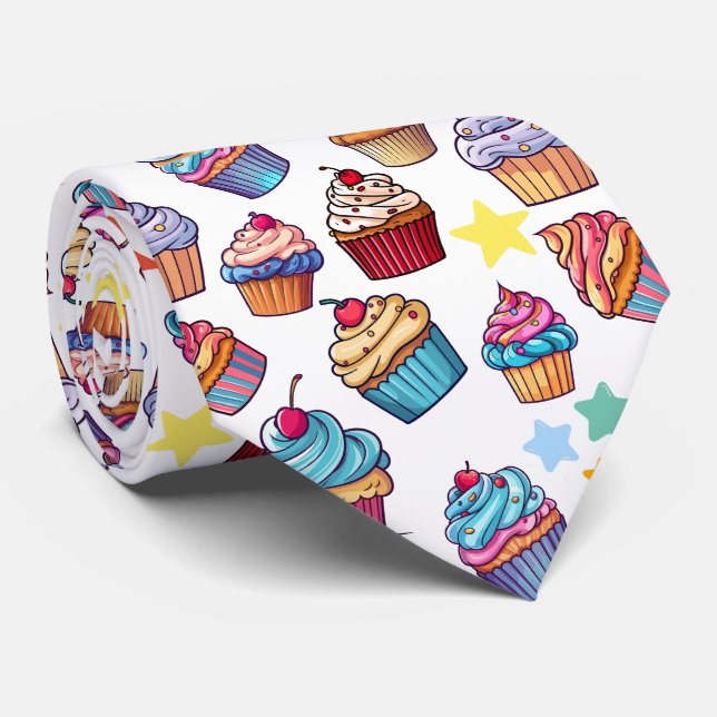 Cute Cupkaka Dessert Mönster Slips (Rullad)